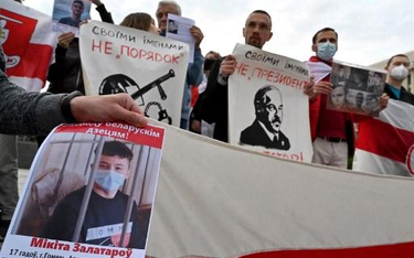 Akcja solidarności z więźniami politycznymi na Białorusi w Kijowie