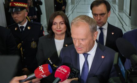 Donald Tusk i Andrzej Domański