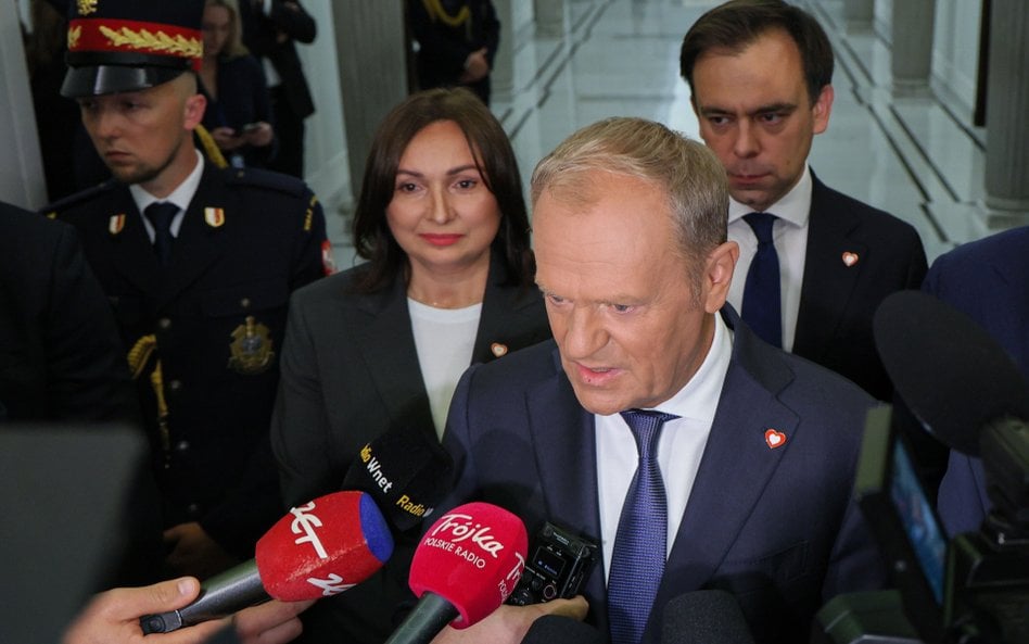 Donald Tusk i Andrzej Domański