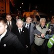 10 października. Jarosław Kaczyński przed Pałacem Prezydenckim