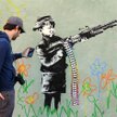 Jedno z kalifornijskich graffiti "w stylu Banksy'ego"