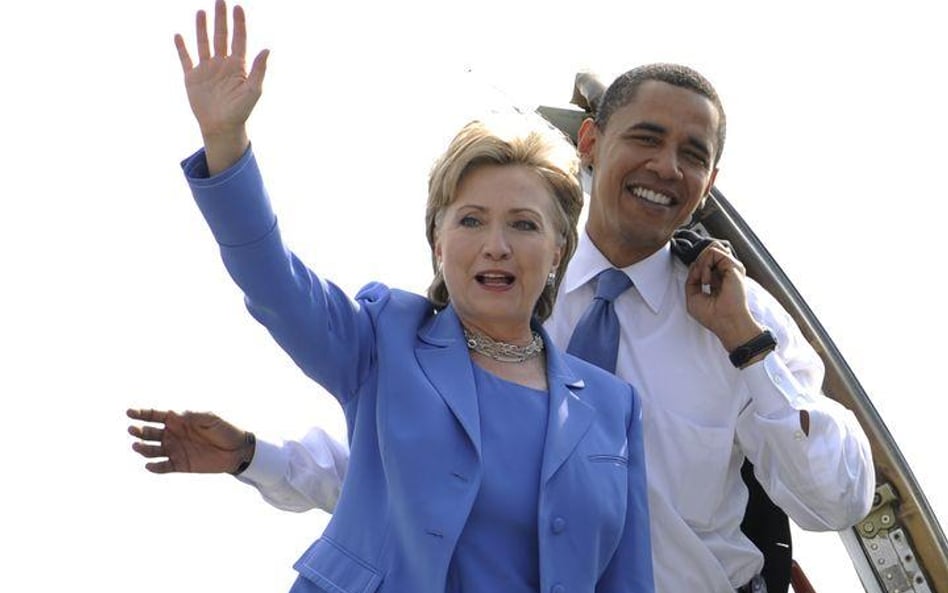 Hillary Clinton i Barack Obama na wspólnym wiecu w New Hampshire