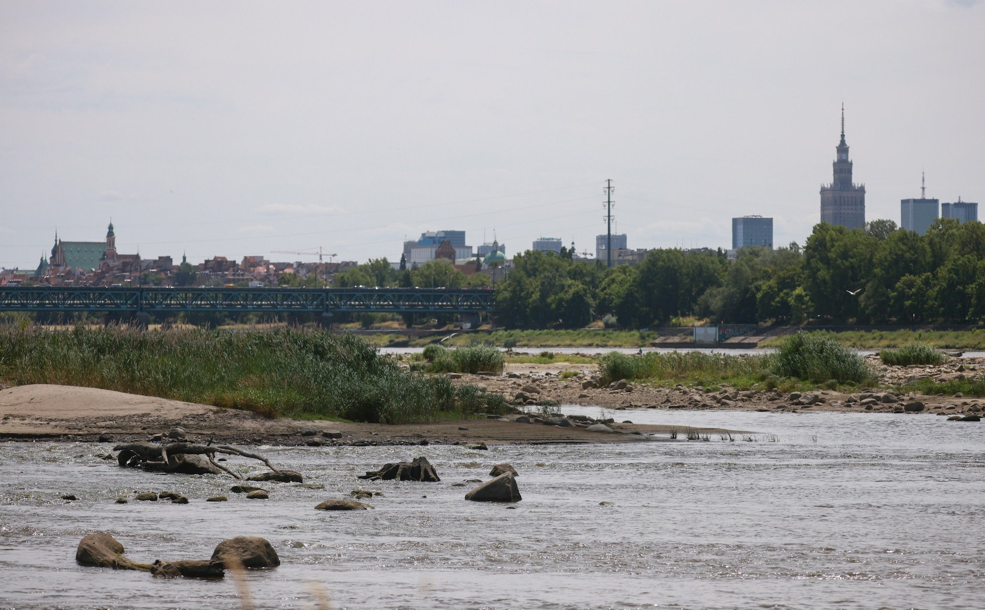 Poziom Wisły w Warszawie rekordowo niski. Najgorszy wynik w historii pomiarów