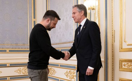 Wołodymyr Zełenski i Antony Blinken