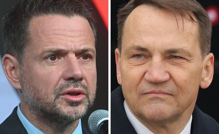 Prezydent Warszawy Rafał Trzaskowski i szef MSZ Radosław Sikorski