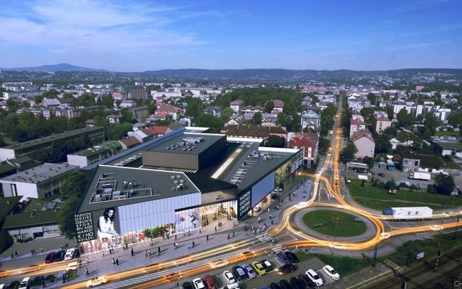 Wizualizacja inwestycji Shopin Mall w Jaśle.