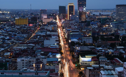 Współczesna Kambodża - widok na stolicę Phnom Penh