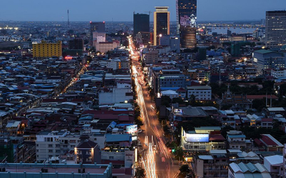 Współczesna Kambodża - widok na stolicę Phnom Penh