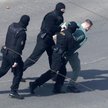 Zatrzymanie uczestnika niedoszłego protestu przeciw Łukaszence w Mińsku