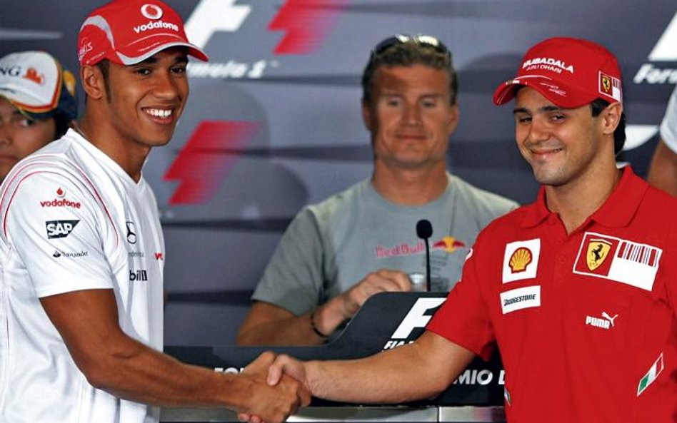 Lewis Hamilton (z lewej) i Felipe Massa: kandydaci to tytułu mistrza świata