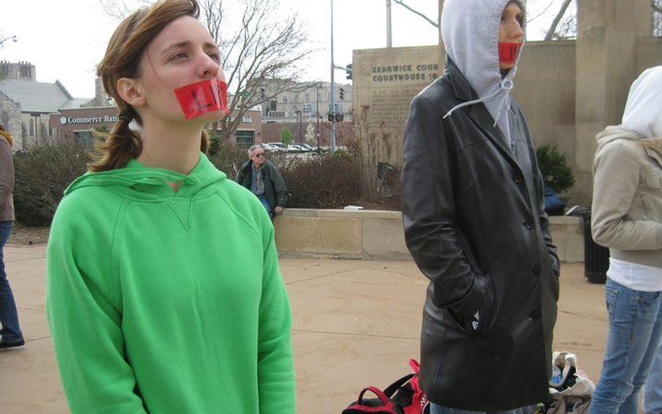 Protest przeciwników aborcji w USA.