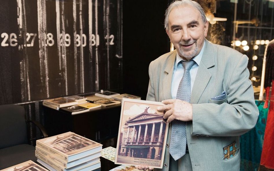 Profesor Janusz Degler podczas otwarcia Muzeum Teatru im. Henryka Tomaszewskiego, 27 marca 2017 r.