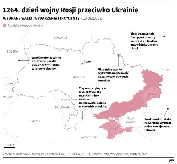 Tak wyglądała sytuacja na froncie w 1264 dniu wojny