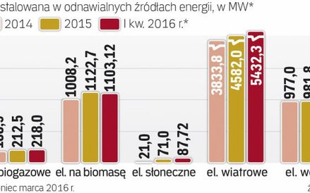 Wiatraki rozwijały się najdynamiczniej