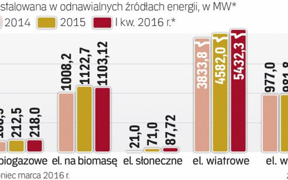 Wiatraki rozwijały się najdynamiczniej