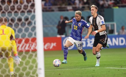 Takuma Asano zdobył w 83. minucie zwycięską bramkę dla Japonii w meczu z Niemcami. Na co dzień jest 