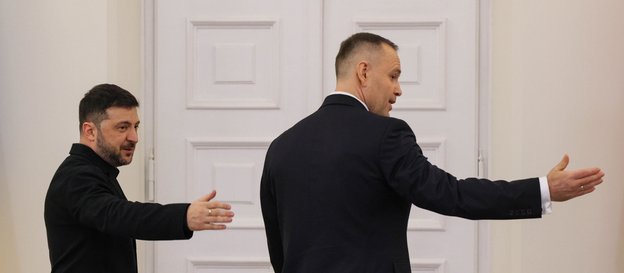 Wołodymyr Zełenski i Karol Nawrocki