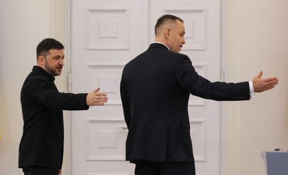 Wołodymyr Zełenski i Karol Nawrocki