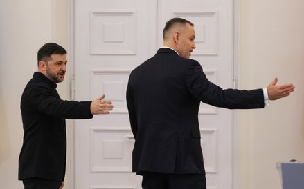 Wołodymyr Zełenski i Karol Nawrocki