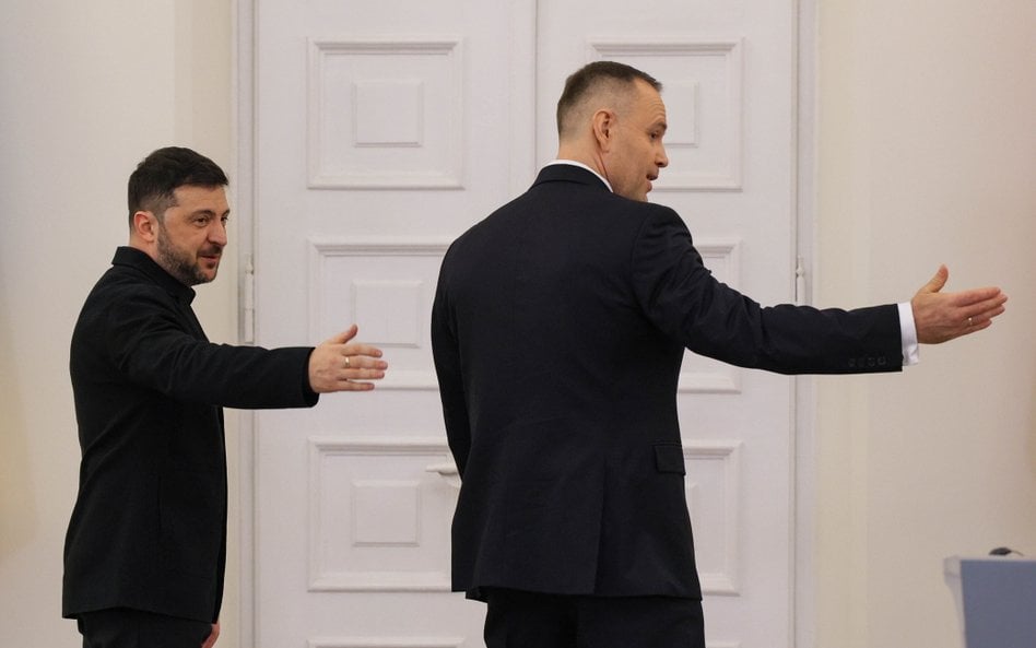 Wołodymyr Zełenski i Karol Nawrocki