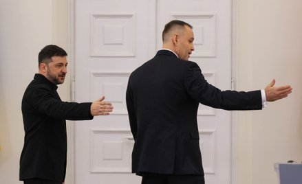 Wołodymyr Zełenski i Karol Nawrocki