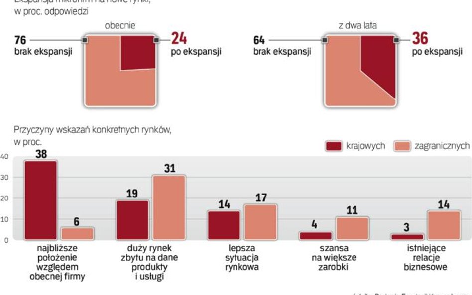 Małe firmy, które planują wejście na zagraniczne rynki, liczą na większy zbyt swoich produktów i usł