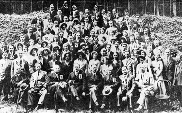 Lwowska szkoła matematyczna w 1930 r. Na zdjęciu są widoczni m.in.: Leon Chwistek (nr 1), Stefan Ban