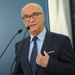 Marszałek Sejmu Włodzimierz Czarzasty podczas konferencji prasowej przed rozpoczęciem posiedzenia Se
