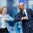 Przewodnicząca Komisji Europejskiej Ursula von der Leyen i szef Rady Europejskiej Charles Michel.