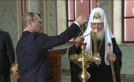 Prezydent Rosji Władimir Putin i patriarcha Cyryl I