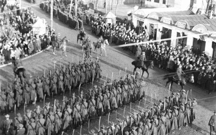 30 listopada 1930r. Obchody rocznicy powstania listopadowego we Włodzimierzu Wołyńskim. Przegląd pod