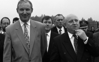 Ówczesny premier Litwy Adolfas Šleževičius podczas spotkania z premierem Józefem Oleksym, fot. z 199