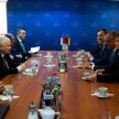 Jarosław Kaczyński z szefem CDU Friedrichem Merzem w biurze PiS, 27 lipca 2022 r. Merzowi towarzyszy