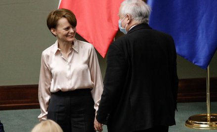 Emilewicz: Nie słyszałam co powiedział Kaczyński