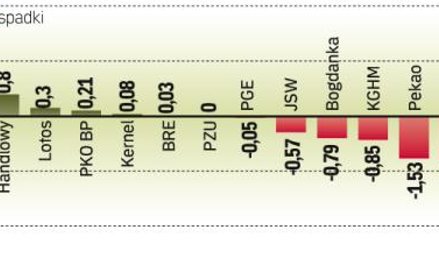 Wczorajsza sesja zakończyła się spadkiem indeksu największych spółek. Średnie i mniejsze firmy porad
