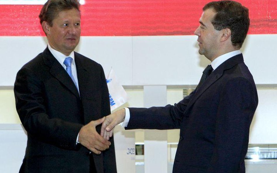 Prezes Gazpromu Aleksiej Miller z prezydentem Rosji
