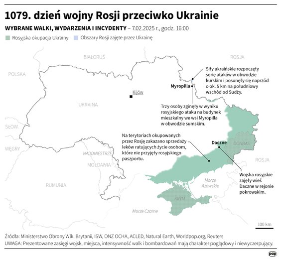 Tak wyglądała sytuacja na froncie 7 lutego
