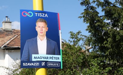 Plakat wyborczy Tiszy  Pétera Magyara