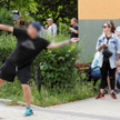 Protest przed Komendą Powiatową Policji w Lubinie