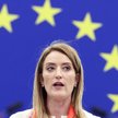Roberta Metsola podczas debaty w PE