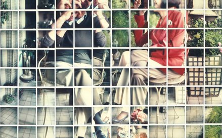 Billy + Audrey Wilder Los Angeles April 1982 Composite Polaroid David Hockney Inc. (Los Angeles, USA