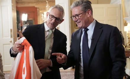 Gary Lineker i premier Wielkiej Brytanii Keir Starmer
