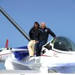 Sir Richard Branson i badacz Chris Welsh na łodzi podwodnej