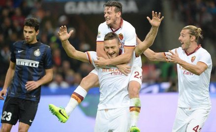 Francesco Totti strzelił na San Siro dwie bramki dla Romy