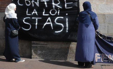 Protest francuskich muzułmanek
