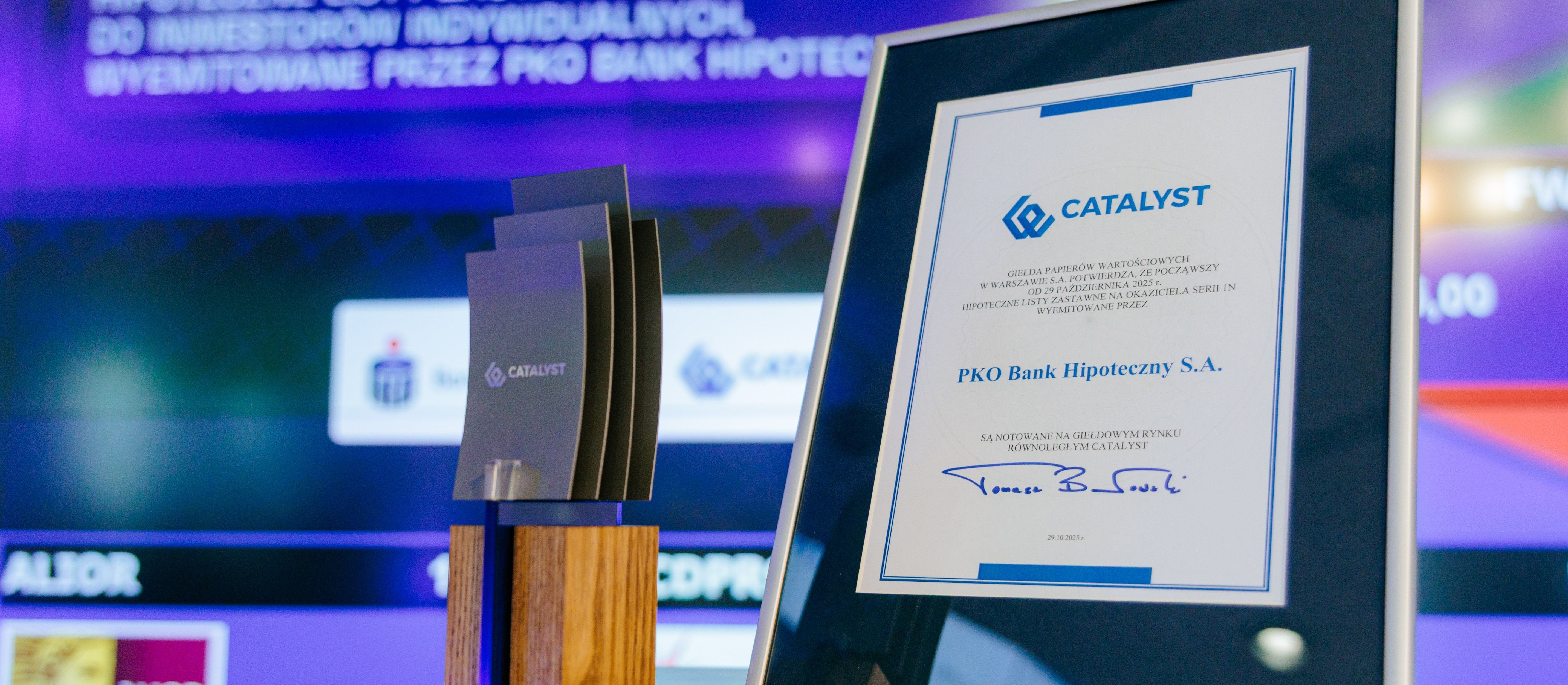 Papiery hipoteczne już na Cataliście