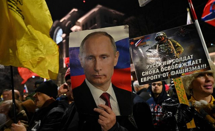 Prorosyjska manifestacja w Belgradzie