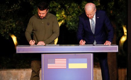 Wołodymyr Zełenski i Joe Biden