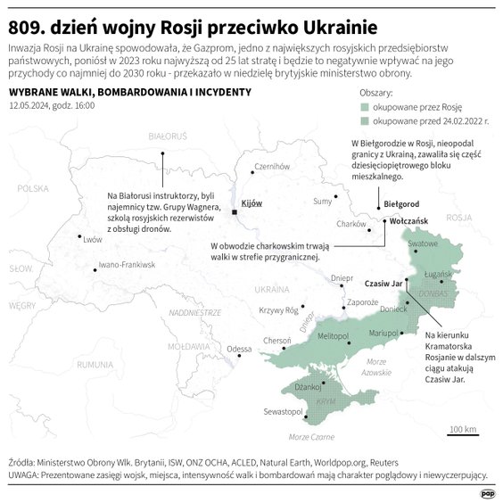 Aceasta a fost situația de pe front în a 809-a zi de război