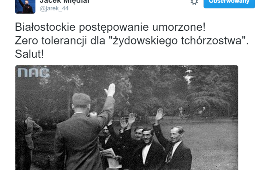 Ks. Międlar na Twitterze: Zero tolerancji dla "żydowskiego tchórzostwa"